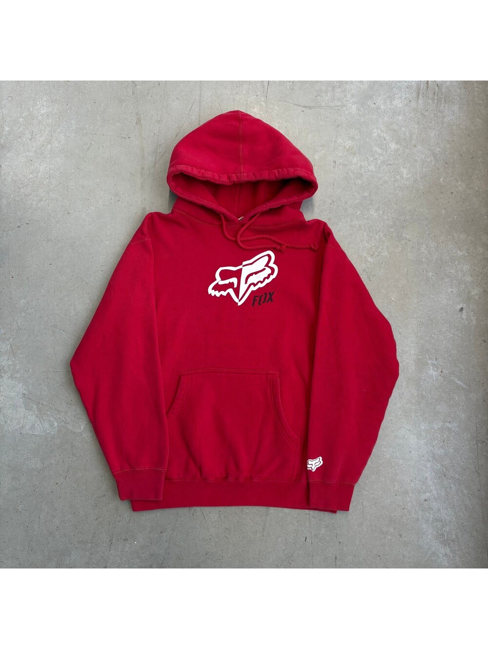 Vintage 2000s Fox Racing Logo Graphic Hoodie Small Red